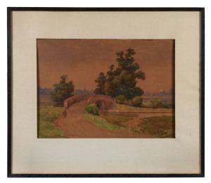 W. W. Petrie (English) Country Scene watercolour, signed and dated low right "W. W. Petrie 1909"