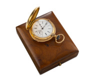 FRITZ PIGUET & BACHMANN 18ct gold cased half-hunter, repeater pocket chronometer, circa 1880,