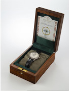 CHRONOSWISS Chronoscope automatic gent's wristwatch, stainless steel case with skeleton back. Original box with certificate. - 3