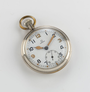 OMEGA Military pocket watch in nickel plated case