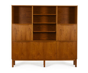 A Danish style teak wall unit by Macrob Furniture, circa 1960