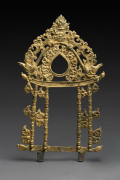 A Sino-Tibetan shrine entrance, gilt bronze, 19th century