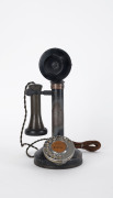 A candlestick telephone, "Commonwealth of Australia P.M.G.", painted metal and bakelite, early 20th century