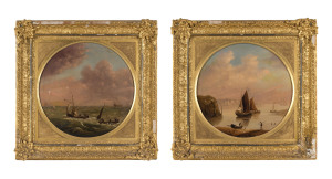 FRENCH SCHOOL (19th century) Pair of maritime scenes, oil on canvas