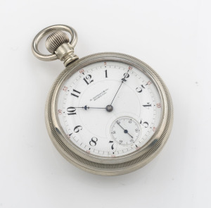 E. HOWARD & CO. BOSTON American pocket watch in nickel case