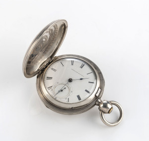 WALTHAM American Watch Co. Full hunter gents pocket watch, coin silver case