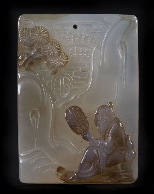 A Chinese carved jade pendant, most likely 20th century