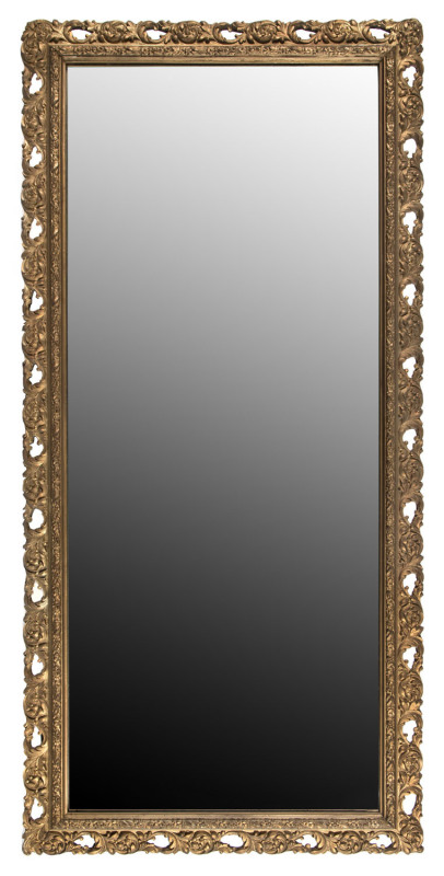 A wall mirror in gilt frame, late 19th century