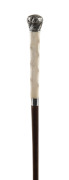 A walking cane, sterling silver and ivory, 19th century