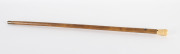A walking stick, ivory handle with cane shaft, 19th century - 2