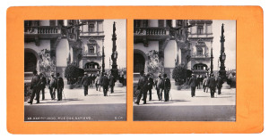 1900 Exposition Universelle de Paris: STEREO VIEWCARD: The series Collection Stéreoscopique, Félix Potin: 99 of 100 [lacking only No.6], the stereoscopic photographs in b/w showing views of the Universal Exhibition 1900 in Paris, mounted on uniform, stiff