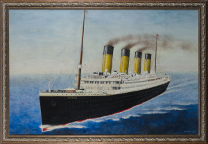 BRIEN PECKOVER (ACTIVE 20TH/21ST century) The Titanic, oil on board signed and dated lower right: 98