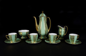 A Royal Doulton 11 piece coffee set, circa 1920