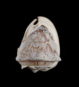 A fine Italian carved conch shell, Torre Del Greco, Naples, mid 19th century 