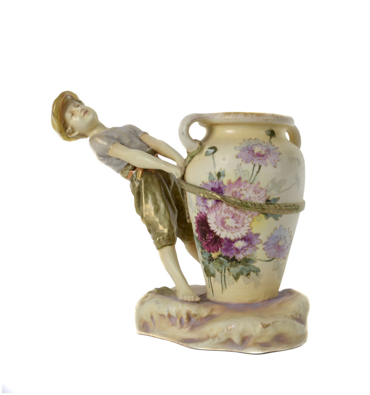 An Austrian amphora figured porcelain vase, circa 1900