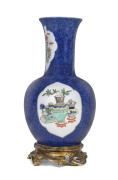 A Chinese porcelain vase, Kangxi with Louis XV French ormolu mounts, 18th and 19th century