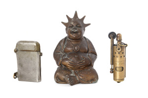 Three vintage cigarette lighters, early 20th century