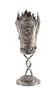 A Chinese silver hatpin holder, early 20th century, no makers marks