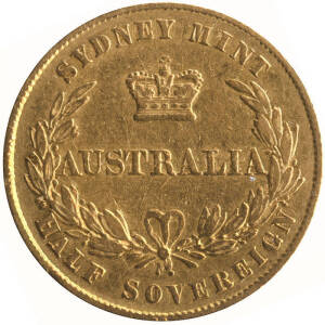 HALF SOVEREIGNS: 1857 Sydney Mint. F/F+.