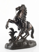 A pair of French bronze Marly Horse statues, after GUILLAUME COUSTOU (1677-1746), late 19th century  - 8