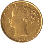 1884S, QV Young Head, Shield reverse. F/VF, carded. - 2