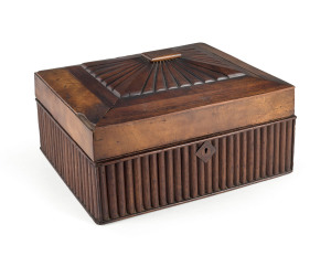 An Anglo-Indian deed box, cedar, early to mid 19th century