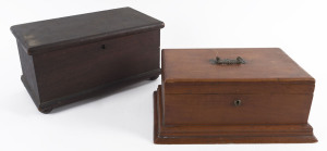 Two Australian timber boxes, cedar and kauri pine, 19th century