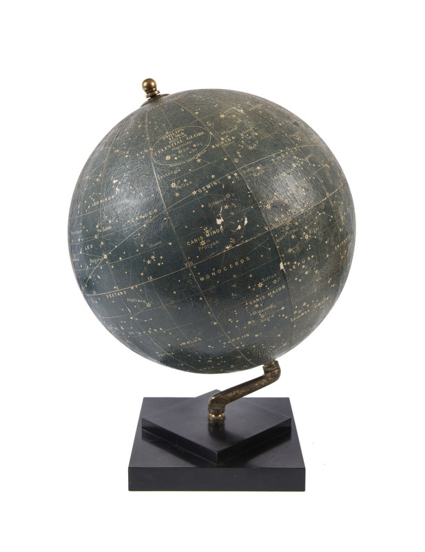 "Philips 12 Inch Popular Celestial Globe" with brass mounts on bakelite base, circa 1920