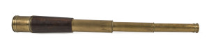 An expanding telescope, leatherbound brass by "J.H. Steward, 406-66 Strand, & 55, Cornhill, London. Maker", 19th century