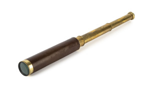 A pocket expanding brass telescope by "Thomas Jones, 62 Charing Cross, London", 19th century