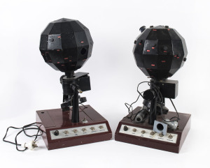 Two planetarium projectors, northern and southern hemispheres, mid 20th century