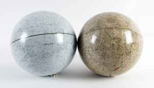 Two Replogle 12 inch Luna Globes, 20th century