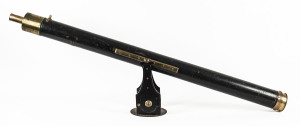 An antique telescope on stand, brass with ebonized finish, 19th century,