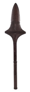 A paddle club, carved hardwood, Pacific islands, early to mid 20th century