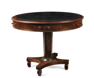 A rare Colonial Australian drum table, cedar and blackwood, Tasmanian origin, circa 1840