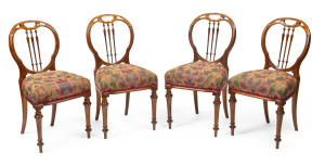 A rare set of four Tasmanian blackwood dining chairs attributed to James Lumsden, Hobart, circa 1845