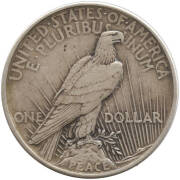 PEACE SILVER DOLLARS: 1921-1935 Whitman push in album with 1921, 1922, 1922S & D, 1923, 1923S & D, 1924, 1924S, 1925, 1925S, 1926, 1926S, 1926D (2), 1927 (2), 1927S (2), 1934 (2), 1934D and 1935s (2). Mixed grades to VF. (Total: 24). - 2