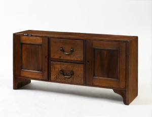 A Colonial desktop compendium cabinet, Australian cedar, Tasmanian origin, early to mid 19th century