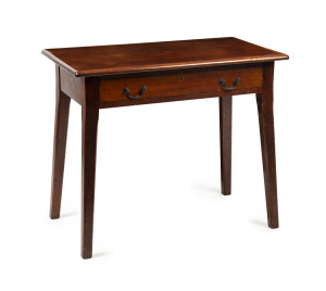 A one drawer hall table with square tapering legs, cedar and pine, South Australian origin, 19th century