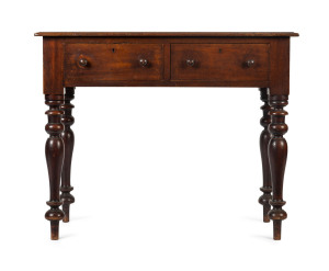 An Australian cedar two drawer hall table, circa 1855