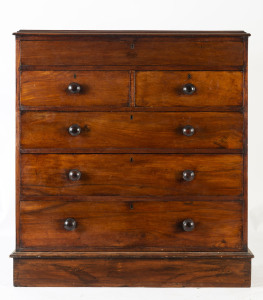 A six drawer chest, cedar and Baltic pine, South Australian origin, 19th century