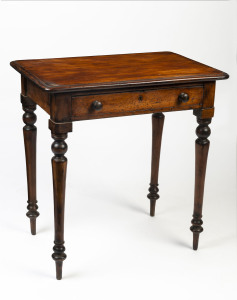 An unusual single drawer hall table, cedar and pine, South Australian origin, mid 19th century