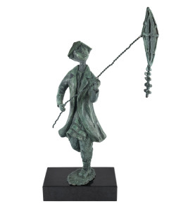 YOSL BERGNER (1920-2017), Flying A Kite bronze sculpture, limited edition 1/9