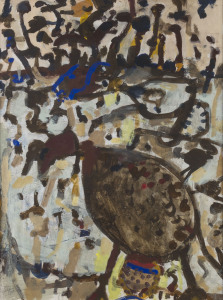 JOHN OLSEN (1928-), Searching Around, gouache on paper, pencil signed and dated lower left "John Olsen, 1969" note verso "Gouache by John Olsen, Searching Around, purchased in Adelaide, April 1974"