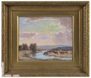 JAMES R. JACKSON (1882-1975) landscape oil on board signed lower left "James R. Jackson"