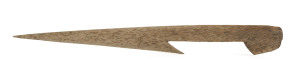 A Yaghan whale harpoon tip, carved whalebone, Tierra Del Fuego, Argentina, 19th century