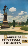 AUSTRALIA, SOUTH AFRICA, BRITAIN: A small collection of 1960s posters including the "3rd Adelaide Festival of Arts 1964" and 2 other Adelaide images, Perth "Australia's Sunniest Capital", Qantas to South Africa (featuring a lion), etc. (8 items). Mixed co
