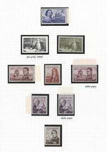 COMMONWEALTH OF AUSTRALIA: Other Pre-Decimals: 1963-65 (SG.355-60) 4/- - £2 Navigators set of 8 including both papers of the 10/- & £1; also a [1999] 7/6 Cook Die Proof. (9 items).