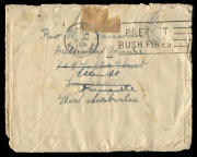 COMMONWEALTH OF AUSTRALIA: Aerophilately & Flight Covers: 18 Jan.1939 (AAMC.843) "Koranga" crash cover with label affixed from F.W.Arnold, Deputy Director, Perth, advising the sender of the fate of the aeroplane, a Lockheed 14 Electra, which had crashed a - 2