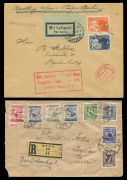 AUSTRIA - Aerophilately & Flight Covers: 1918-33 flown covers and cards, comprising May 1918 Lvov (Lemberg) to Vienna, May 1918 Vienna to Lemberg (Lvov), March 1926 Vienna to Leysin (Switzerland), March 1927 Vienna - Prague - Berlin & Sept.1933 Vienna - L - 2